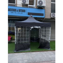 İkiz Aksesuar 3x3 Antrasit Gazebo Kış Bahçesi
