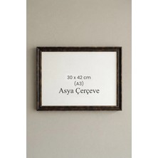 Asya Çerçeve 30 x 42 cm ( A3 Ebat ) Londra Model Antik Desenli Camlı Oda Mutfak Salon Koridor Poster ve Resim Çerçevesi