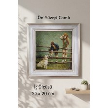 Asya Çerçeve Dekoratif Antik Desenli Kare 20X20 Camlı Plastik Fotoğraf Çerçevesi