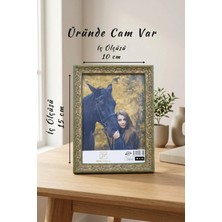 Asya Çerçeve Osmanlı Motif Serisi 10X15 cm Fotoğraf Çerçevesi Camlı Ayaklı Dekoratif Masaüstü & Duvar Tipi Plastik Çerçeve