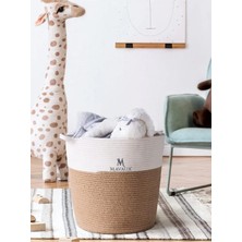 Empressco Ok Amaçlı, 40CM-36CM , Sepet, Saksı, Jüt, Hasır, Dokuma Sepet, Düzenleyici
