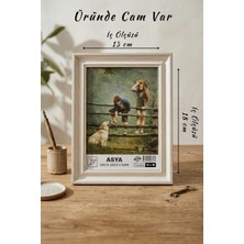 Asya Çerçeve Dekoratif Antik Desenli Eskitme Beyaz 13X18 Ayaklı Camlı Plastik Fotoğraf Çerçevesi