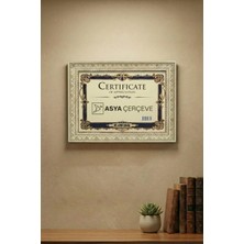 Asya Çerçeve Dekoratif Lüks Antik 21X30 (A4) Işlemeli Açık Krem Plastik Fotoğraf Çerçevesi