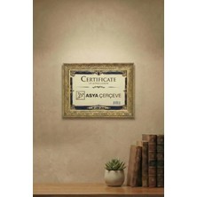 Asya Çerçeve Dekoratif Lüks Antik 21X30 (A4) Işlemeli Gold Plastik Fotoğraf Çerçevesi