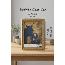 Asya Çerçeve Osmanlı Motif Serisi 13X18 cm Fotoğraf Çerçevesi Camlı Ayaklı Dekoratif Masaüstü & Duvar Tipi Plastik Çerçeve