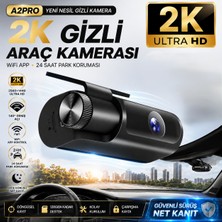 Pasens A2 Pro 2k Ultra Hd Araç Kamerası, Gizli Tasarım, Wifi App, 140° Geniş Açı, Gece Görüşü, 24 Saat Park Modu(Hafıza Kartı Dahil Değildir)