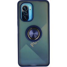 Bucuks Newface Xiaomi Redmi K40 Kılıf Montreal Yüzüklü Silikon Kapak - Lacivert