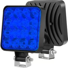 TeknoKapsül Powermaster PM-25309 Suv - Off Road - Motosiklet Farı Sis Lambası Mavi LED 12 Volt 48 Watt