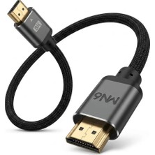 Mn6 M308KF HDMI 2.1 Kablo, 1,5 Metre, 8k 60Hz, 4K 120Hz, 48 Gbps, Örgülü Erkek-Erkek