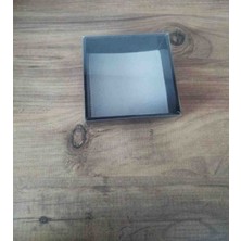 Rass 12*12*4cm 20ADET Asetat Kapaklı Kutu Siyah Düğün Nişan Kına Hediyelik Kutu