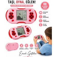 Emrah Gültekin El Tipi Oyun Konsolu 99 Klasik Oyunlu Mini Brick Game 2 Pilli Hediye Seti