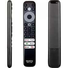 TeknoKapsül Huayu Tcl RM-L1768 - RC902V - Rmr1 Netflix-Prime Video-Guard-Media-Youtube Tuşlu Ses Komutsuz LCD LED Tv Kumandası
