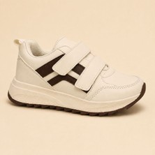 Tempo Kadın Siyah Cırt Cırtlı Kalın Taban Günlük Sneaker Ayakkabı