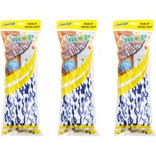 Elmop PM02 Yedek Islak Vidalı Mop Paspas Püskül Ucu - Pamuklu Mikrofiber Ipli Mop - 3 Adet