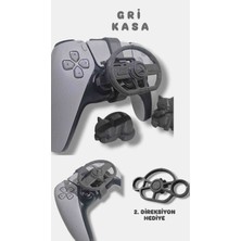 Salıncak Ps5 Dualsense Uyumlu Mini Direksiyon Amg Metal Rulmanlı (Gri)