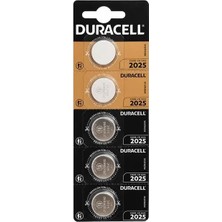TeknoKapsül Duracell CR2025 3V Lityum Düğme Pil 5'li Paket