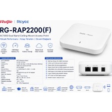 Reyee RG-RAP2200(F) Iç Ortam Access Poınt - Dual-Band, 867MBPS At 5ghz + 400MBPS At 2.4ghz, 2 Fast E