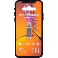 TeknoKapsül Powerway 32 GB Iphone USB 2.0 Otg Metal Flash Bellek