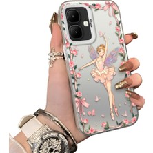 HONTINGA Infinix Smart 10 ile Uyumlu Kılıf Silikon Kenar Sert Arka Kamera Koruyucu Basitlik Anti Düşme Kamera Sevgili Çift Kılıf Kız Desen Couple Telefon Kılıfı K1-1793