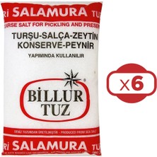 Billur Tuz Billur Iri Salamura Tuz 3000 gr x 6 Adet (18 Kg)