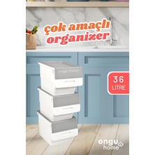 Empressco Tekerlekli Eşya ve Erzak Kutusu Organizer Kutu 3 Katlı Sebzelik (3X12LT)