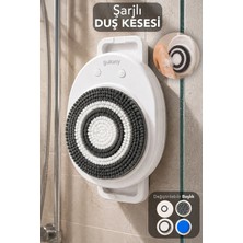 Gulony Şarjlı Vücut Kesesi - 4 Başlıklı Duvara Monte Edilebilir Otomatik Sırt Vücut Yıkama Duş Fırçası