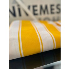 Nivemes Home Nivemeshome Branda Sarı - Beyaz Balkon Perdesi