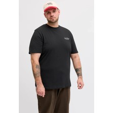 Jack & Jones Plus Büyük Beden Pamuklu Regular Fit Bisiklet Yaka T Shirt Erkek T Shirt 12289683
