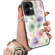 HONTINGA Infinix Smart 10 ile Uyumlu Kılıf Silikon Kenar Sert Arka Kamera Koruyucu Basitlik Anti Düşme Kamera Sevgili Çift Kılıf Çiçekli Desen Couple Telefon Kılıfı K1-1796