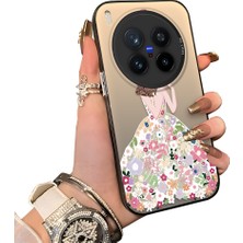 HONTINGA Vivo X300 Pro ile Uyumlu Kılıf Silikon Kenar Sert Arka Kamera Koruyucu Basitlik Anti Düşme Kamera Sevgili Çift Kılıf Güzel Kız Desen Couple Telefon Kılıfı K1-1792