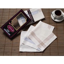 Universal Siyah Kutulu 42X42 cm Düzine 12 Adet Kumaş Mendil-Gm 03