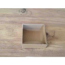 Rass 12*12*4cm 5ADET Asetat Kapaklı Kutu Kraft Düğün Nişan Kına Hediyelik Kutu