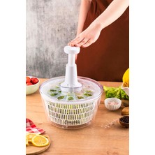 Empressco Pratik 5lt Beyaz Manuel Sebze Kurutucu Salata Kurutucu Yeşillik Kurutucu (Karışık Renk)