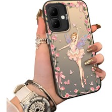 HONTINGA Infinix Smart 10 ile Uyumlu Kılıf Silikon Kenar Sert Arka Kamera Koruyucu Basitlik Anti Düşme Kamera Sevgili Çift Kılıf Kız Desen Couple Telefon Kılıfı K1-1793