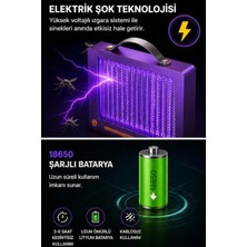 TeknoKapsül Elektrikli Sinek Öldürücü Lamba | Şarjlı, Sessiz, LED Işıklı Etkili Koruma