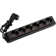 Viko Multi-Let Altılı Grup Priz Topraklı 2 Metre Siyah (Çocuk Korumalı) 90133602