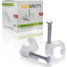 SARIALARM Oltra - Kablo Kroşe Çelik Çivili No:8 100'LÜ Paket