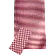 Universal Zefir Desen Sofra Bezi Masa Örtüsü 170 x 170 cm Kırmızı
