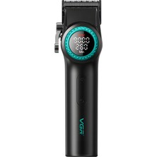 VGR Voyager | V-001 - Profesyonel Saç & Sakal Kesme Makinesi, 9000 Rpm Yüksek Hız, Dijital LED Ekran, 10 Taraklı Şarj Standlı Set