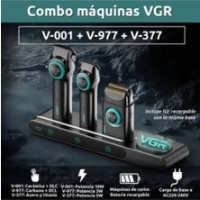 VGR Voyager V-001 & V-977 & V-377 3'lü Berber Tıraş Makinesi Seti (Saç Kesim + T-Bıçak Çizim + Sıfır Tıraş)