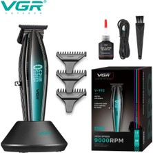 VGR Voyager V-992 Profesyonel 9000 Rpm Yüksek Hız Metal Gövde Şarjlı Saç ve Sakal Çizim Makinesi