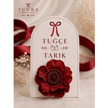 Tuğba Design House Kişiye Özel Çiçekli Kutu Kına Hediyeliği Nişan Söz Kına Hatırası 30 Adet