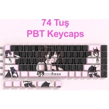 Silabor 74 Tuş Orijinal Yan Baskılı Yarı Saydam Pbt Süblimasyon Mekanik Klavye Tuşları Klavye Keycaps