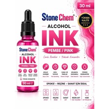 Stonechem Alcohol Ink Pembe 30 ml – Epoksi Reçine, Resin Art ve Alkol Mürekkebi Boyası