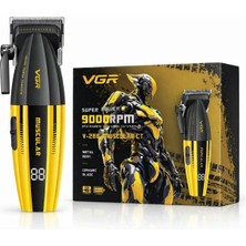 VGR Voyager V-285T Muscular Tam Metal Sakal ve Ense Çizim Makinesi 9000 Rpm Dlc T-Bıçak Sıfır Tıraş Trimmer