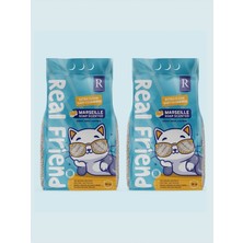 Real Friend Marsilya Sabun Kokulu Süper Premium % 100 Doğal Kedi Kumu 10 Lt x 2
