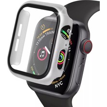 Gees Global Apple Watch 40MM Camlı Kasa Ekran Koruyucu - Gümüş