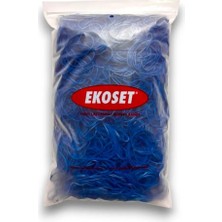 Ekoset Kauçuk Renkli Paket Ambalaj Para Lastiği Mavi 70 mm 1Kg