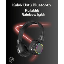 TeknoKapsül Rgb Işıklı Katlanabilir Bluetooth 5.3 Kulak Üstü Kulaklık