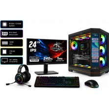 Ramtech Ryzen 7 5700X Işlemci Rtx 5060 Ekran Kartı 16GB Ram 1tb M2 Lcd Ekranlı Kasa 24'' 240Hz Monitörlü Full Set Hbf-01